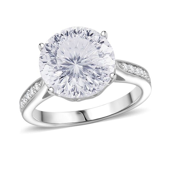 D'Joy Moissanit Ring 925 Silber rhodiniert (Größe 17.00) ca. 6,16 ct image number 3