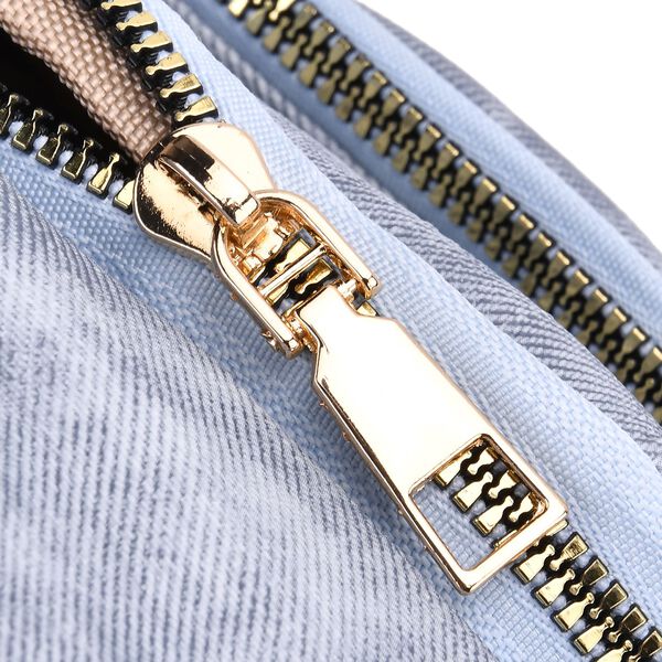 Rucksack aus Nylon mit RFID-Schutz, 19x8x32 cm, Blau image number 5