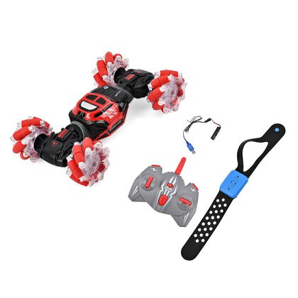 Mini-RC-Auto aus ABS, 2.4G, Vollantrieb mit Doppelfernsteuerung, Li-Po 14500/500mAh 3.7V, Musik und Radlicht, 25.5x15x7 cm