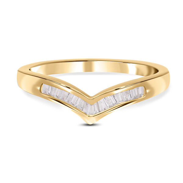 Wishbone Diamant Ring, Silber mit Gelbgold Vermeil - 0,17 ct. image number 0