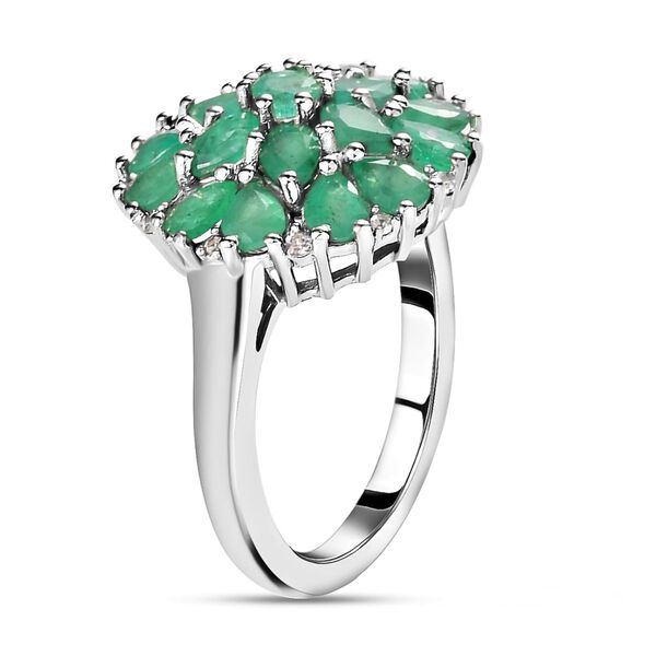 Kagem sambischer Smaragd und Zirkon-Ring - 2,45 ct. image number 5