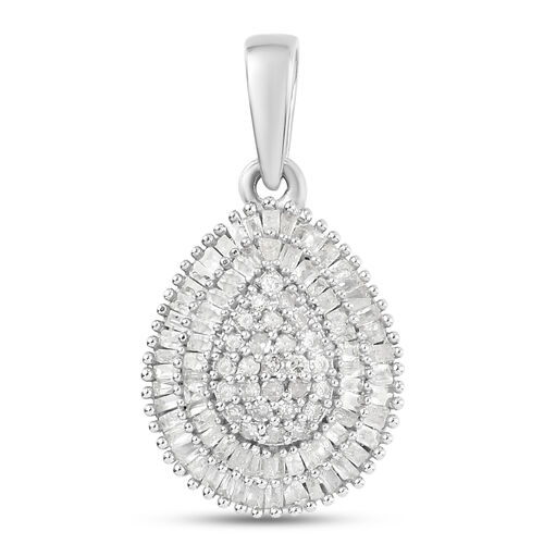 Diamant Anhänger 925 Silber platiniert ca. 0,50 ct image number 0