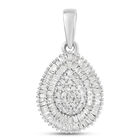 Diamant Anhänger 925 Silber platiniert ca. 0,50 ct