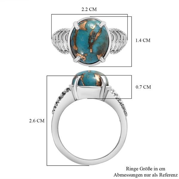 Blauer Mojave Türkis-Ring - 4,51 ct. image number 7