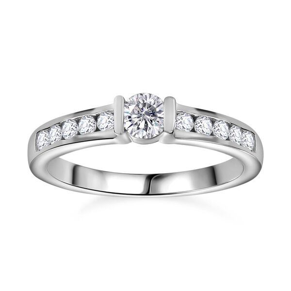 Moissanit Ring, 925 Silber rhodiniert - 0,52 ct. image number 4