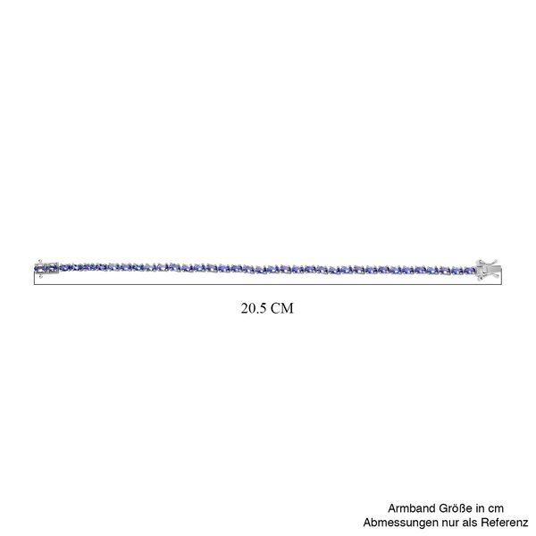 Tansanit Armband ca. 19 cm 925 Silber platiniert ca. 8,46 ct. image number 5