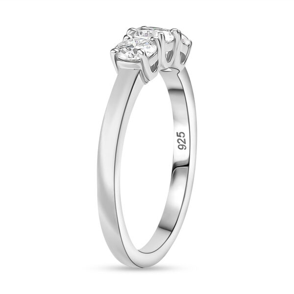 Moissanit Ring, 925 Silber platiniert - 0,68 ct. image number 4