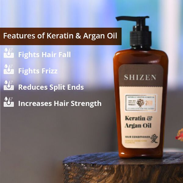 SHIZEN Keratin und Argan&ouml;l Haarsp&uuml;lung, 200ml image number 3