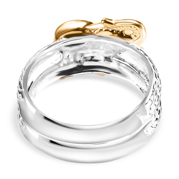 Royal Bali Kollektion- Amerikanischer natürlicher Sleeping Beauty Türkis Elefant Ring - 0,83 ct. image number 4