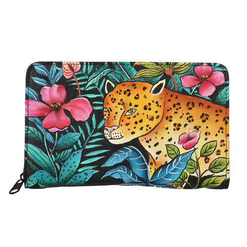 Sukriti handbemalter Schmuck Organizer, Leoparden-Muster, Größe 21,5x12,5x3 cm image number 0
