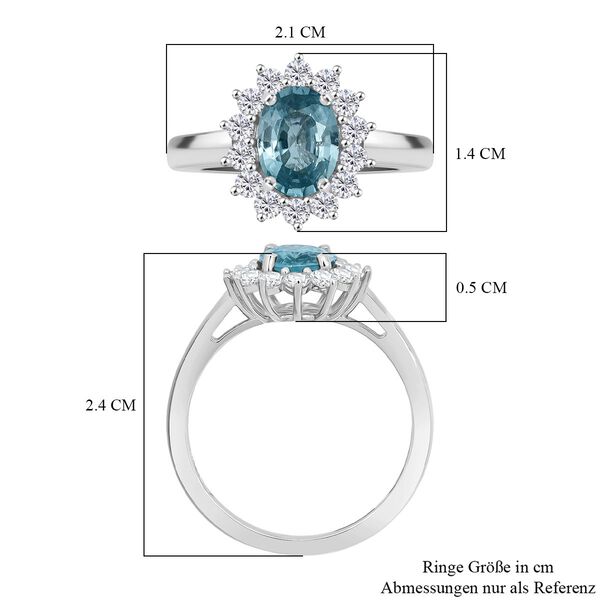 D'Joy AA blauer und weißer Zirkon Ring - 2,61 ct. image number 6