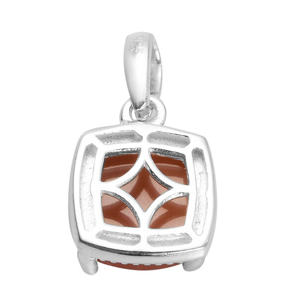 Pfirsich Mondstein Anhänger 925 Silber ca. 2,97 ct image number 5