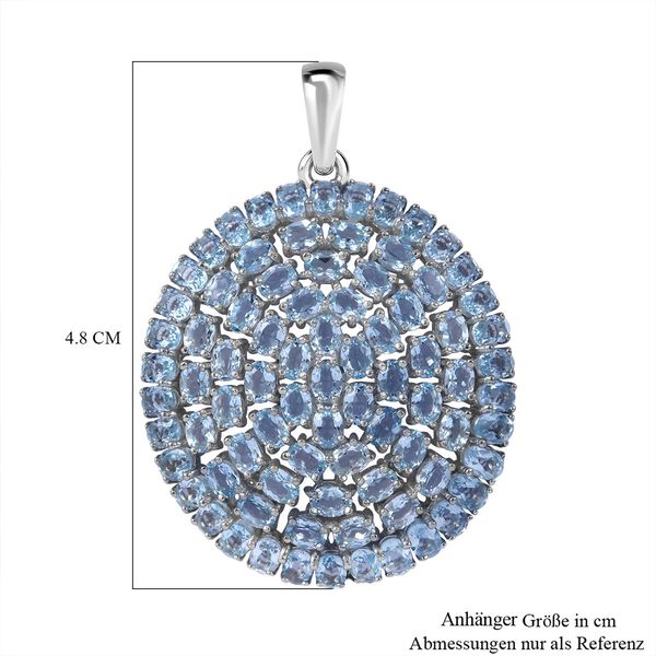 Himmelblauer Topas Anh&auml;nger, 925 Silber rhodiniert, ca. 17.79 ct image number 3