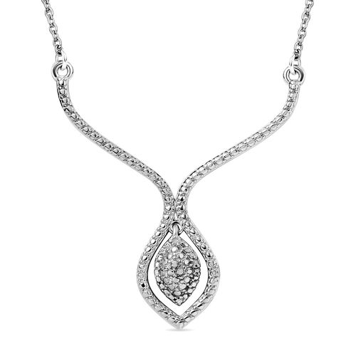 Halskette mit weiße Diamantakzenten, 45 cm image number 0