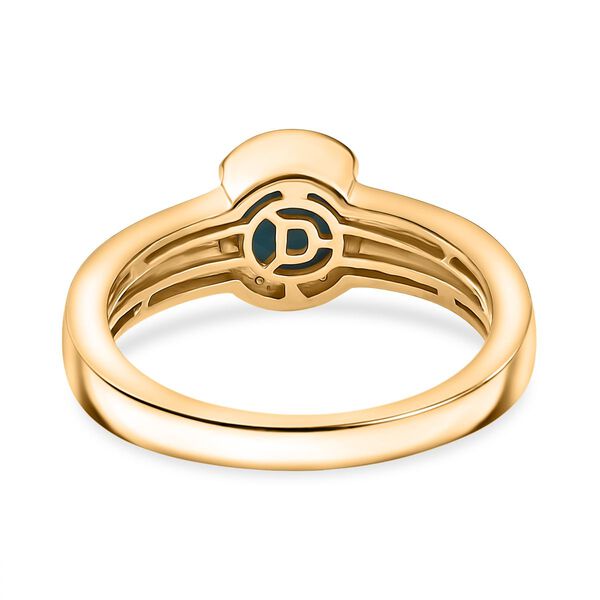 D'Joy AA Sleeping Beauty Türkis Ring 925 Silber 750 Gelb Vergoldet (Größe 16.00) ca. 1,27 ct image number 6