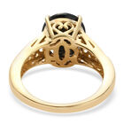 Schwarzer Spinell Ring 925 Silber vergoldet  ca. 4,02 ct image number 5