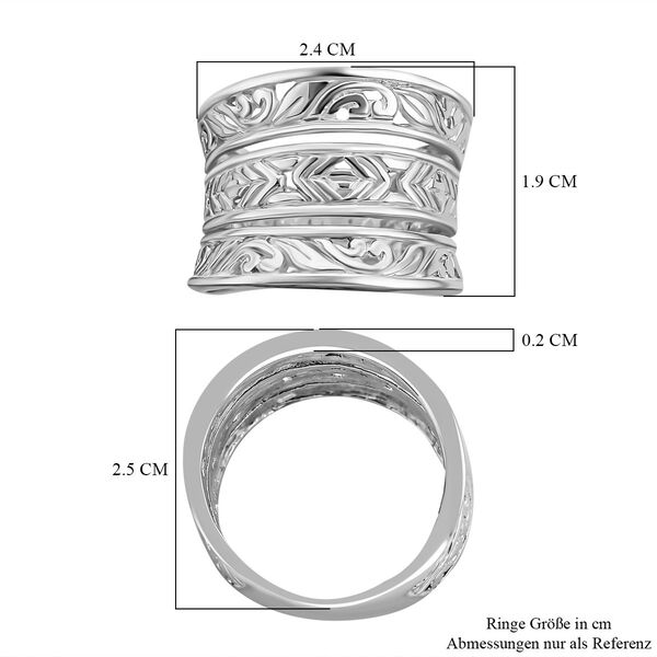 Royal Bali Kollektion - 925 Silber Ring (Gr&ouml;&szlig;e 16.00) ca. 5,85g image number 5