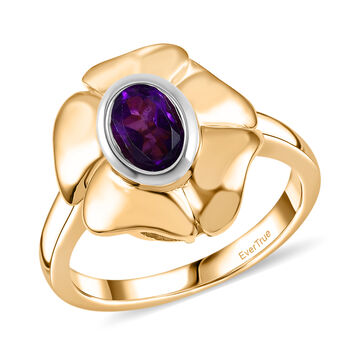 EverTrue afrikanischer Amethyst zweifarbiger Ring - 0,71 ct.