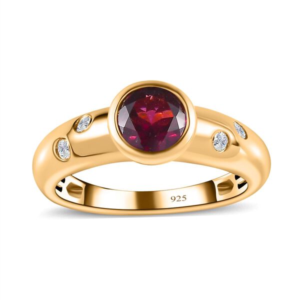 Rhodolith Granat und Zirkon Ring - 1,05 ct. image number 4