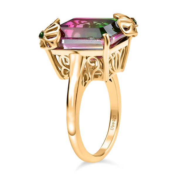 D'Joy Wassermelonen Triplett Quarz und Chromdiopsid Ring - 11,58 ct. image number 4