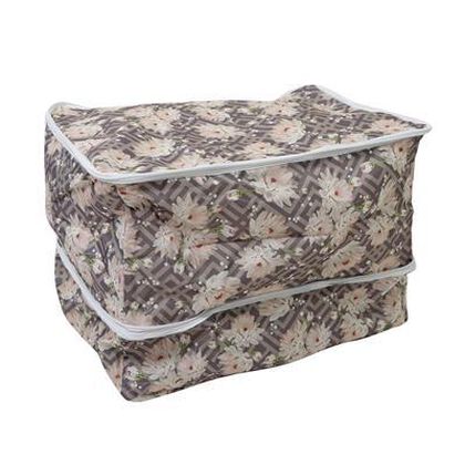 Serenity Night: 2-lagig Erweiterbare Aufbewahrungstasche, Gr&ouml;&szlig;e 51x37x40 cm, grau