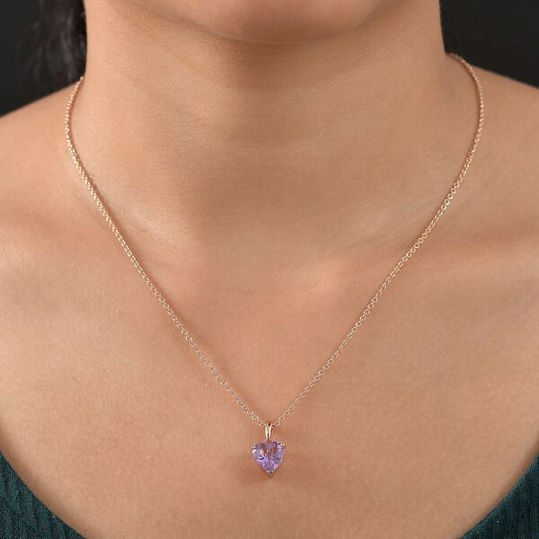 AA Rose De France Amethyst Anhänger 71cm Kette - 1 ct. image number 3