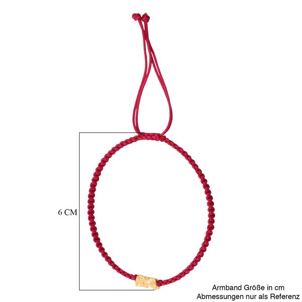 999 Gold Pixiu Armband, Flexibles, Pink image number 4
