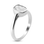 Handgearbeiteter Polki Diamant Solitär Ring 925 Silber Platin-Überzug image number 2