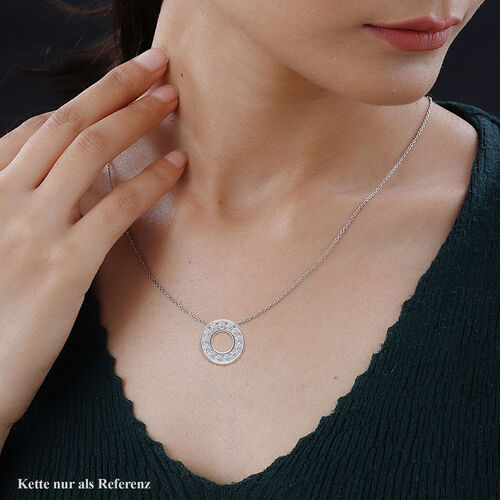 LUXURIANT DIAMOND- SGL zertifizierter VS EF Diamant Anhänger mit 50cm Kette, 925 Silber platiniert- 1 ct. image number 1