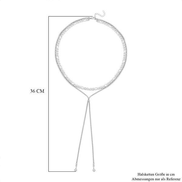 Kristall Halskette in Silberton, 52 cm image number 5