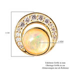 Natürlicher Äthiopischer Opal und Zirkon Ohrringe 925 Silber Gelbgold Vergoldet ca. 1,41 ct image number 4
