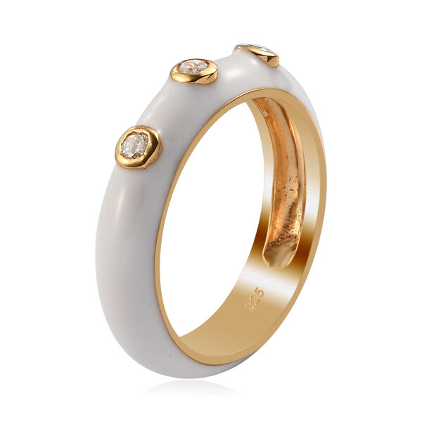 Diamant emaillierter Ring - 0,10 ct. image number 5