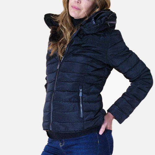 19V69 by Alessandro Versace: Winterjacke mit Kapuze, Schwarz, XL image number 1