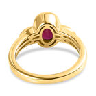 Afrikanischer Rubin und weißer Zirkon-Ring, 925 Silber vergoldet  ca. 2,42 ct image number 5