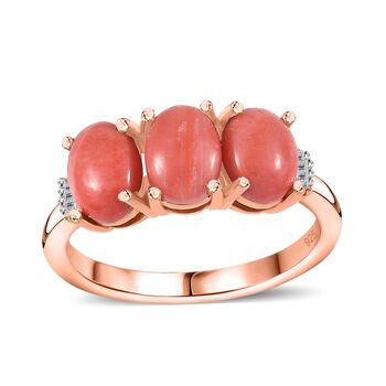 AAA Oregon Pfirsich Opal und Diamant Ring - 1,84 ct.