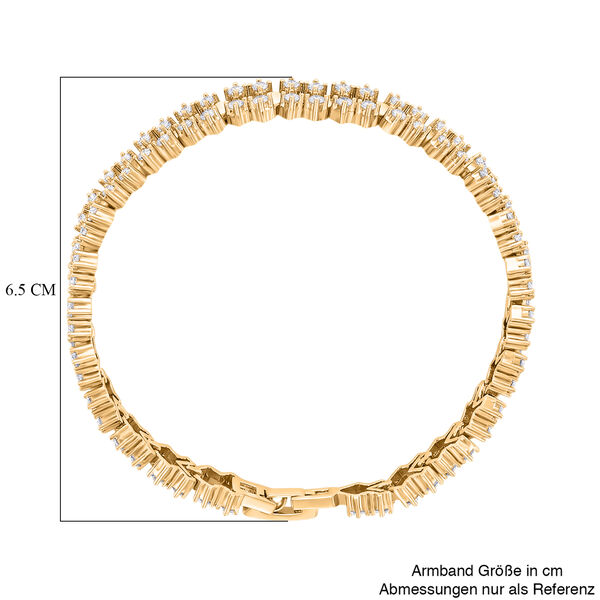 Wei&szlig;es Zirkonia Armband, 19cm image number 5