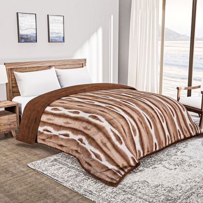 Serenity Night - Luxury Collection: superweiches Kunstkaninchenfell, extragro&szlig; 200 x 230 cm, 5,5 Kg, Doppelschicht aus Mikroflanell, Braun