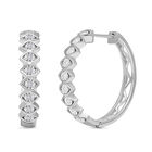 Weißer Diamant Ohrringe 925 Silber platiniert ca. 0,15 ct.