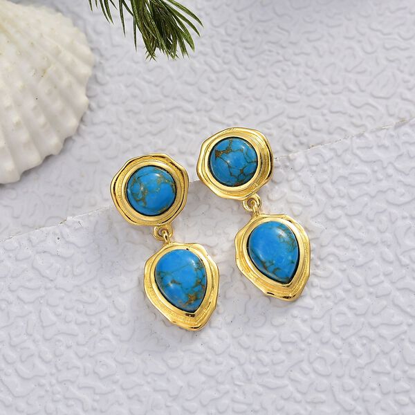EverTrue blaue T&uuml;rkis Ohrringe - 3,59 ct. image number 2
