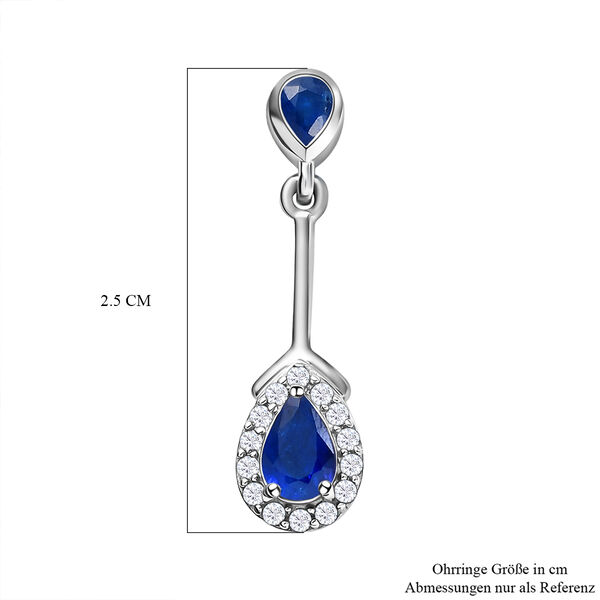 Tansanische, blaue Spinell (DIF)-Ohrringe, 925 Silber platiniert ca. 1,56 ct image number 5