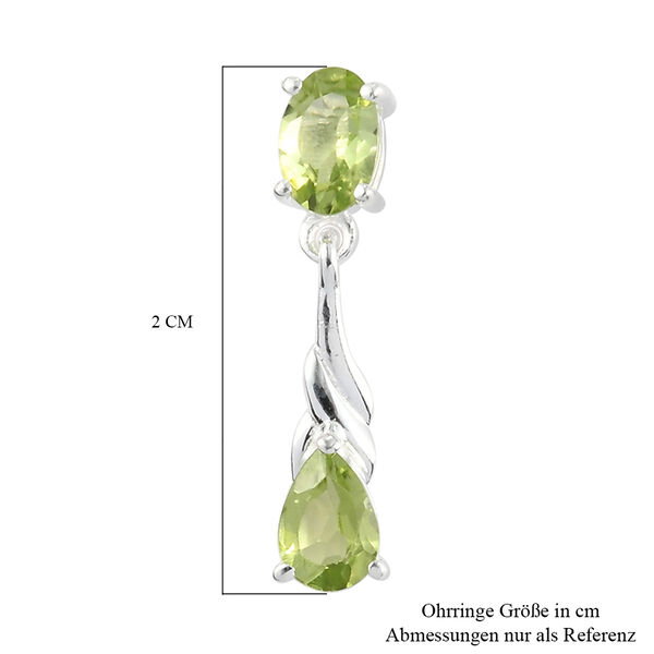 Nat&uuml;rlicher Peridot Ohrh&auml;nger 925 Silber ca. 1,88 ct&nbsp; image number 5