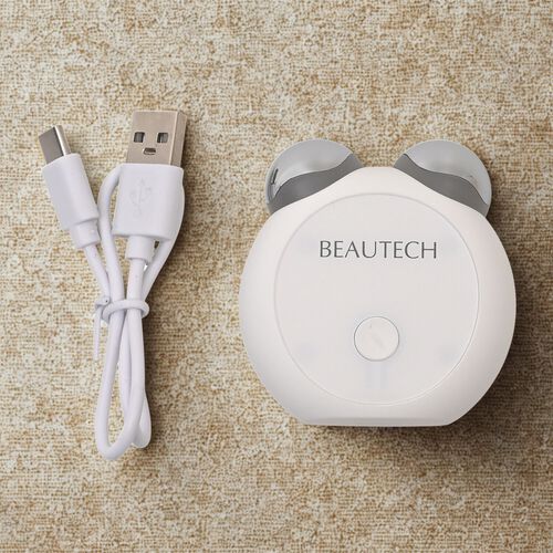 BEAUTECH 1633 Mini-Gesichtsmassagegerät, Weiß Matt, EMS Funktion, 5V, 3W image number 1