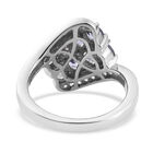 Tansanit und Zirkon Ring 925 Silber platiniert  ca. 1,73 ct image number 5