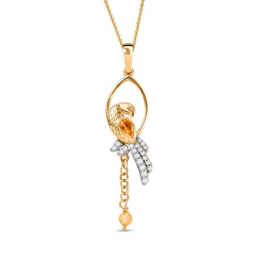 GP Trifono Kollektion - Citrin, Zirkon und blauer Saphir-Anhänger mit 50cm Kette - 0,78 ct. image number 0