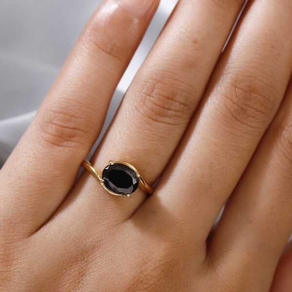 Elite Shungit Ring 925 Silber vergoldet  ca. 1,17 ct image number 3