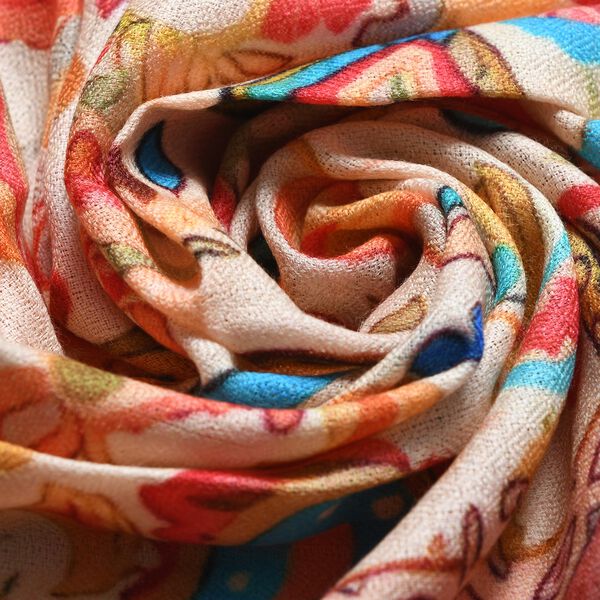 LA MAREY Schal aus 100% Premium-Kaschmir mit Digitaldruck, 70x200 cm, Paisleymuster image number 9