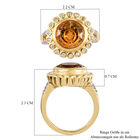 Citrin und Zirkon Ring 925 Silber vergoldet  ca. 4,04 ct image number 6