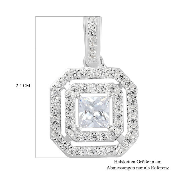 Wei&szlig;er Zirkonia Anh&auml;nger 925 Silber ca. 2,50 ct image number 6