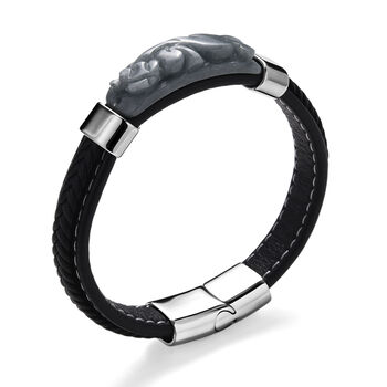 Jade Armband ca. 19 cm 316L Edelstahl (10-15 Werktage Lieferzeit) ca. 90.00 ct