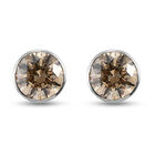 LUSTRO STELLA Hergestellt mit Champagner Feinster ZIRKONIA Ohrstecker 925 Silber platiniert